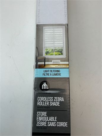 Store enrouleur zébré sans fil blanc 32 x 72 po
