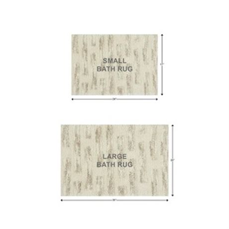 Ens. 2 tapis bain touffeté Hi Low Hometrends lime beige