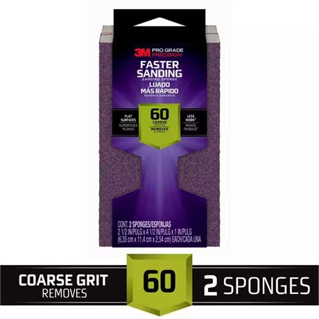 Bloc abrasif grossier Pro Grade Precision 60 grains