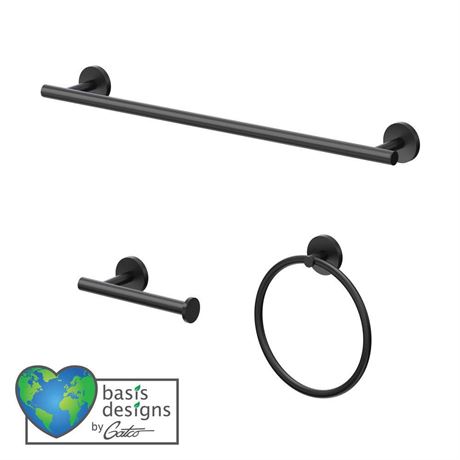 Ensemble accessoires salle de bain Level 3 pièces barre 18 po