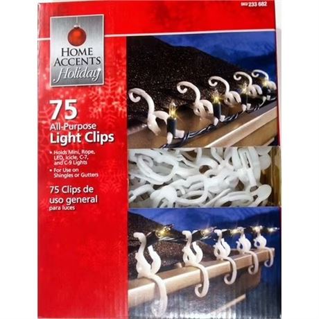 Clip bardeau/gouttière universel Home Accents Holiday 80195