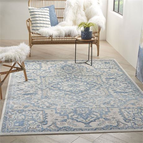 Tapis intérieur Nourison Elation médaillon bohème (7pi10 x 9pi10)
