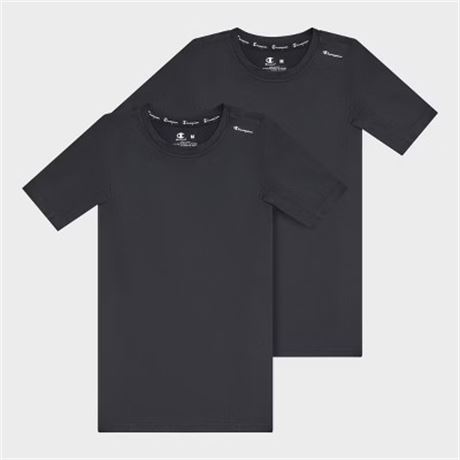 Pq 2 - t-shirts compression Champion jeunesse - noir P