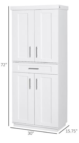 Garde-manger cuisine HOMCOM 72 po avec 4 portes