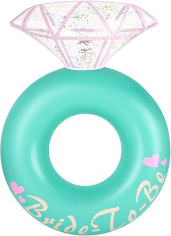 Bouée piscine bague diamant gonflable HeySplash ''Bride to be''