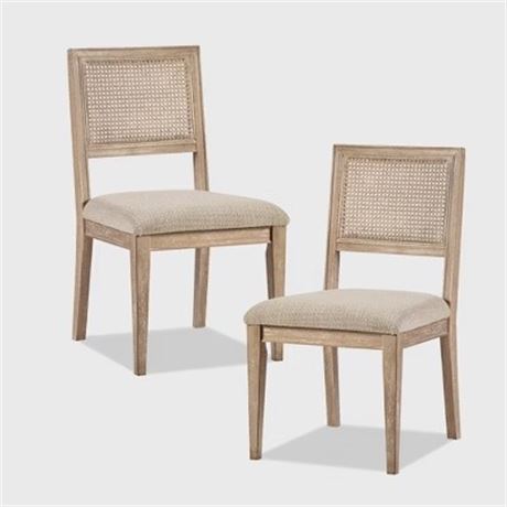 Chaises salle à manger Kelly brun clair lot de 2