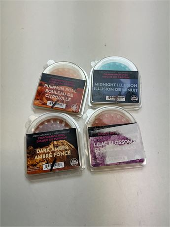 Disques parfumés Aromabreeze Scentsationals lot de 4