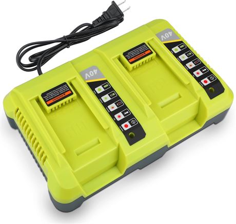 Chargeur double canal JYJZPB OP401 pour batteries Ryobi 40V