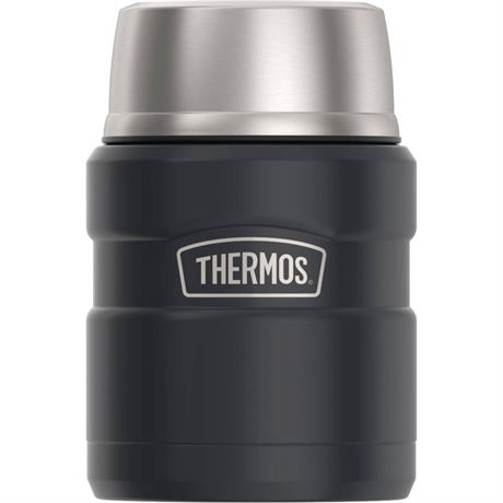 Pot à aliments Thermos 16 oz inox avec cuillère - noir