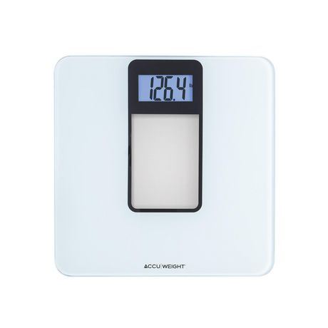 Pèse-personne numérique en verre Accuweight 400 lb verre trempé