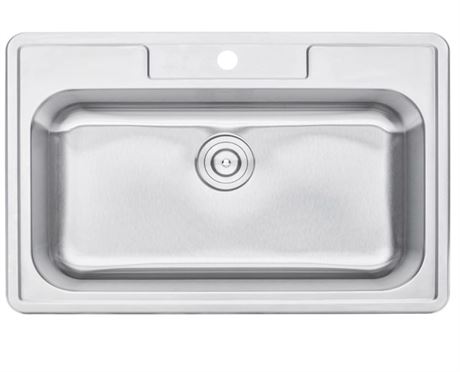 Évier CozyBlock inox 33 x 22 x 9 po, simple cuve