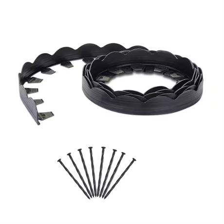 Bordure jardin polyéthylène noir 20 pi