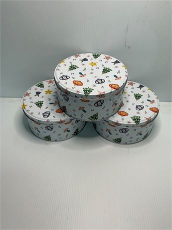 Lot de 3 pots à biscuits de Noël 8 po