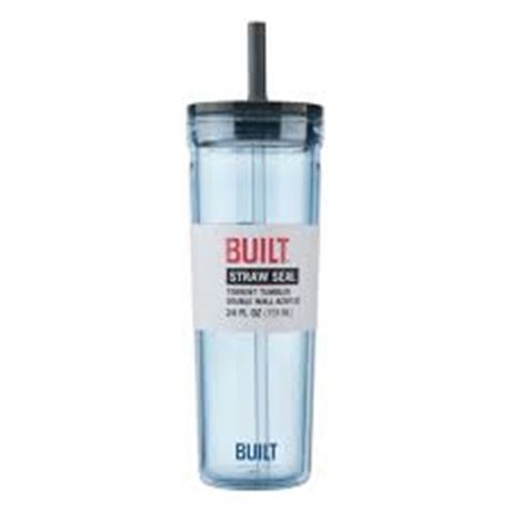 Gobelet isolé Built Torrent 24 oz en acrylique avec paille