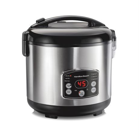 Hamilton Beach — Cuiseur à riz et vapeur programmable 14 tasses