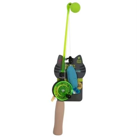 Jouet chat interactif Quirky Kitty Reel Fun canne à pêche cataire multi