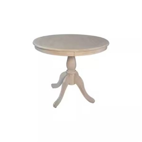 Table à manger sur pied Carolina Chair & Table Fairview blanchi 36 po