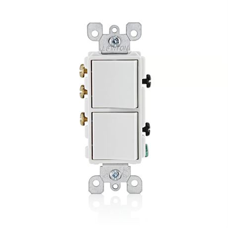 Interrupteur combo Leviton Decora 15 A simple/3 voies