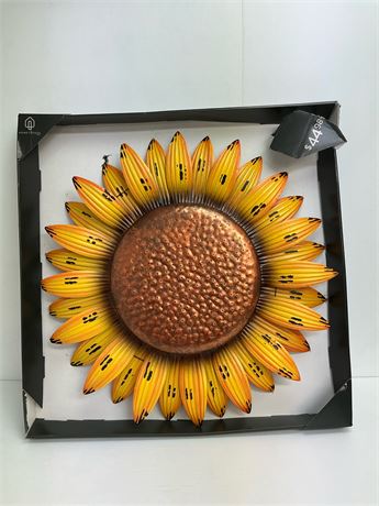 Décoration murale métal tournesol 26 po