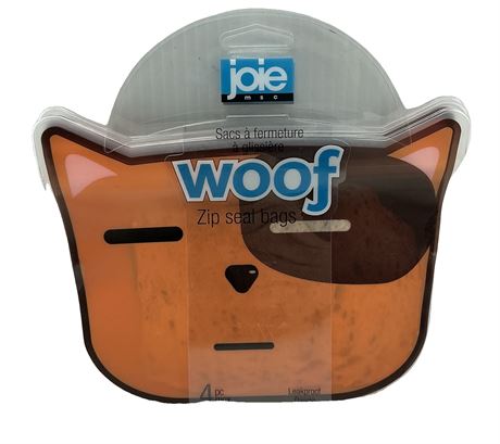 Sacs réutilisables étanches Joie MSC Woof zip 4 pcs