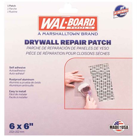 Patch réparation cloison sèche Wal-Board 6x6 po lot de 13