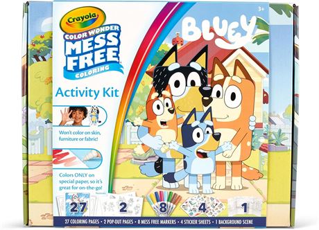 Ensemble d’activités Crayola Color Wonder Bluey sans dégâts