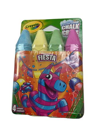 Craies trottoir lavables Crayola 4 couleurs Fiesta
