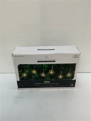 25 ampoules claires 125W fil noir int./ext. 37,5 pi