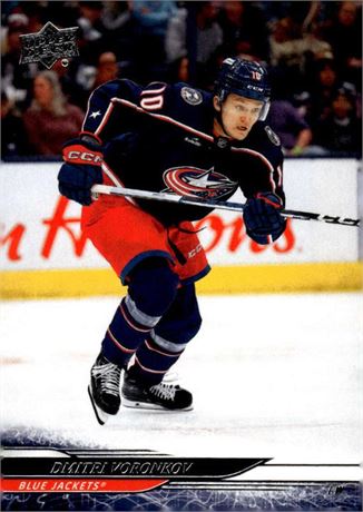 Carte hockey Upper Deck 2024-25 #56 Dmitri Voronkov (Blue Jackets)