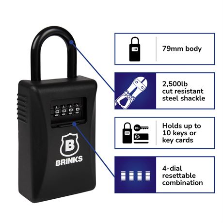 Boîte à clés sécurisée à combinaison Brinks