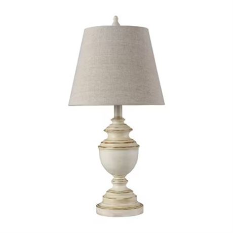 Lampe de table Stylecraft 12 W crème vieilli