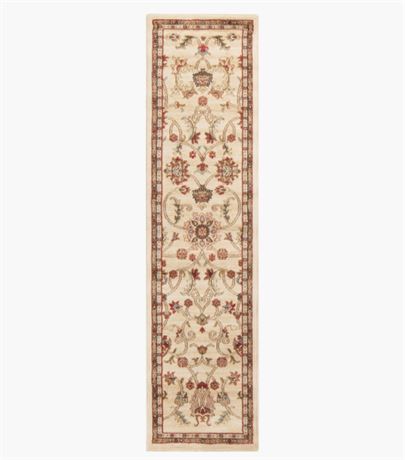 Tapis chemin bordé Livabliss Riley 2'11 x 7'3 pi kaki intérieur