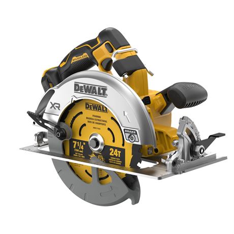 Scie circulaire DEWALT XR 20V MAX 7-1/4 po brushless sans fil (outil + chargeur)