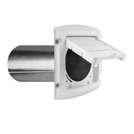 Hotte d'évent Everbilt 4 po à persiennes charnière blanche