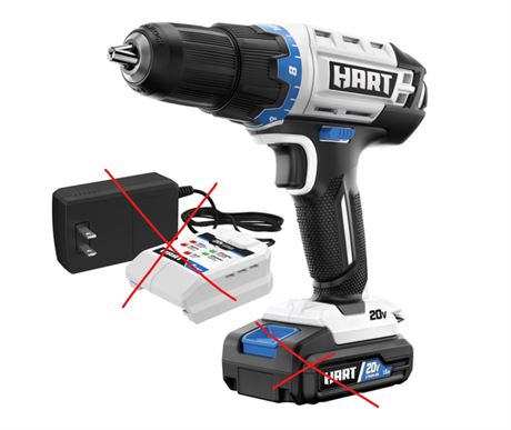 SANS BATTERIE NI CHARGEUR Trousse perceuse sans fil HART 20V 1/2 po sans balais