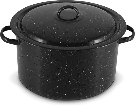 Marmite noire avec couvercle 12 po x 8 po