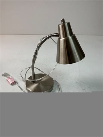 Lampe de bureau flexible argentée