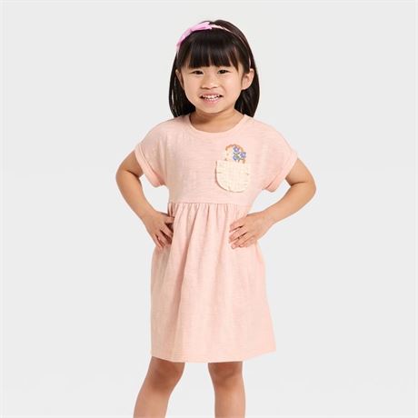 Robe à poche tout-petites filles Cat & Jack rose 4T