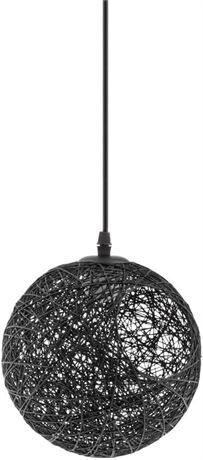 Abat-jour rotin suspension plafond