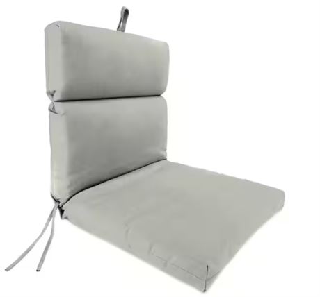 Coussin à dossier haut gris 22 x 44 po
