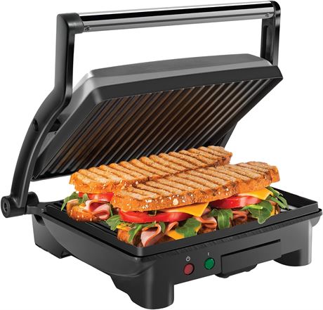 Gril presse-panini et machine à sandwich avec plaques antiadhésives