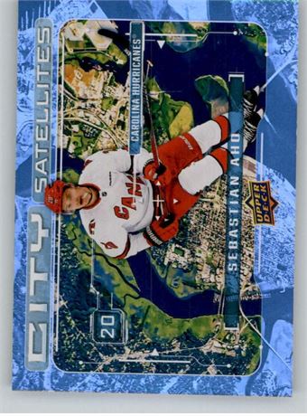 Upper Deck City Satellites 2024-25 #CS-17 Sebastian Aho (Carolina)