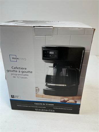 Cafetière Mainstays 12 tasses avec carafe en verre
