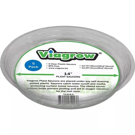 Pq 5 - soucoupes plastique transparent 14 po