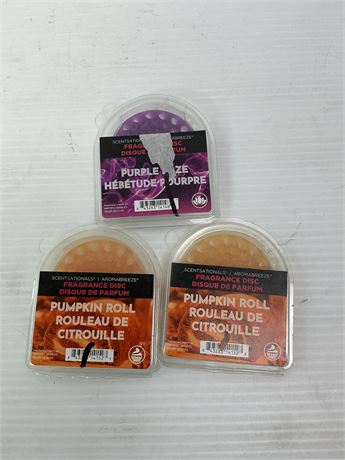 LOT DE 3 - Disques parfumés Scentsationals assortiment