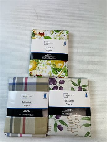 Lot de 3 nappes rectangulaires 6 à 8 personnes Mainstays