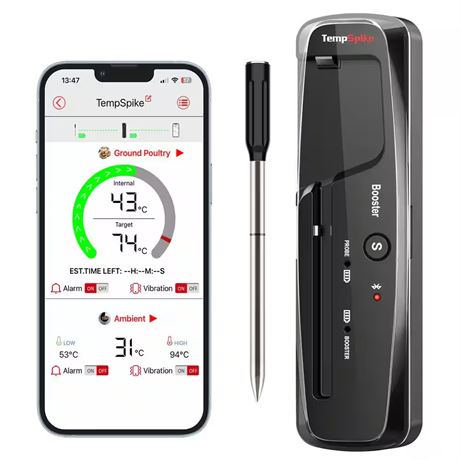 Thermomètre à viande Bluetooth TempSpike Lite sans fil