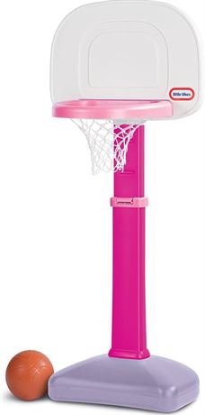Ens. basketball Little Tikes TotSports poteau non ajustable rose