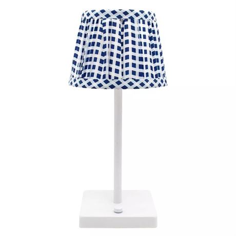 Lampe tactile sans fil vichy marine 11 po, bleue