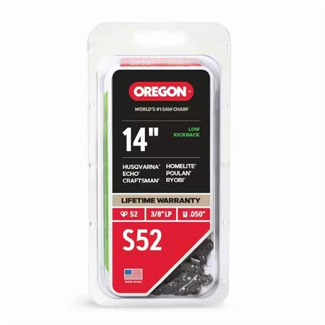 Chaîne scie S52 pour barre 14 po - Echo, Craftsman, Poulan, Homelite, Makita